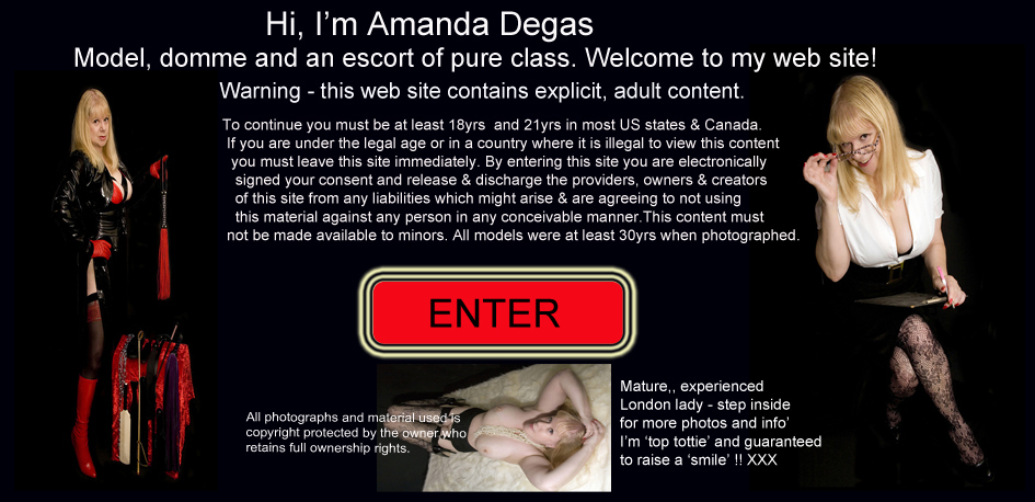 Warning this website contains adult content - Click here to enter site to see Amanda Degas' modeling portfolio and rates.